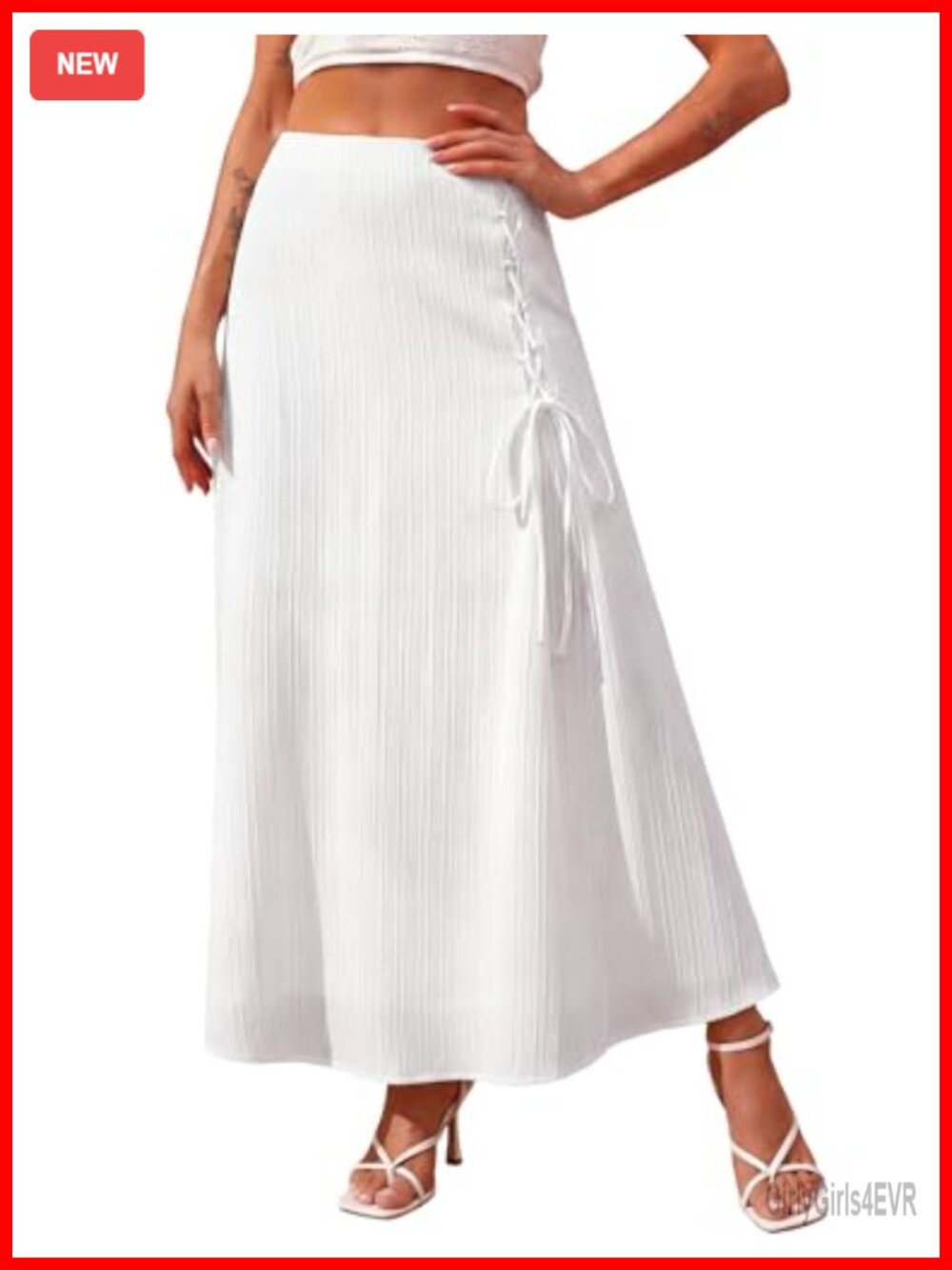Womens Flowy Midi Skirt High Waisted A-Line Boho Long Skirt